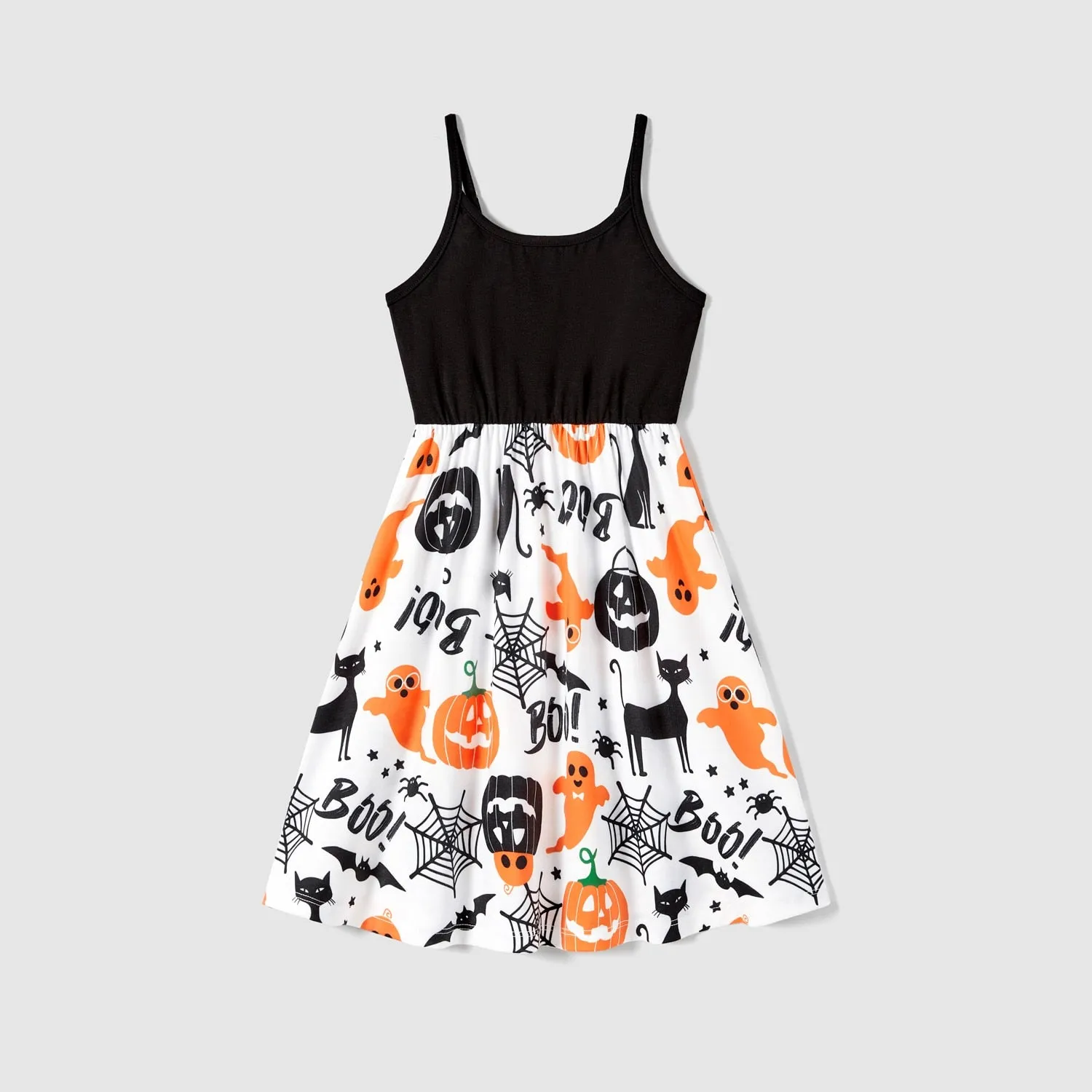 Halloween Family Matching  Dress Pumpkin Dresses and Short Sleeve T Shirt Tops Sets