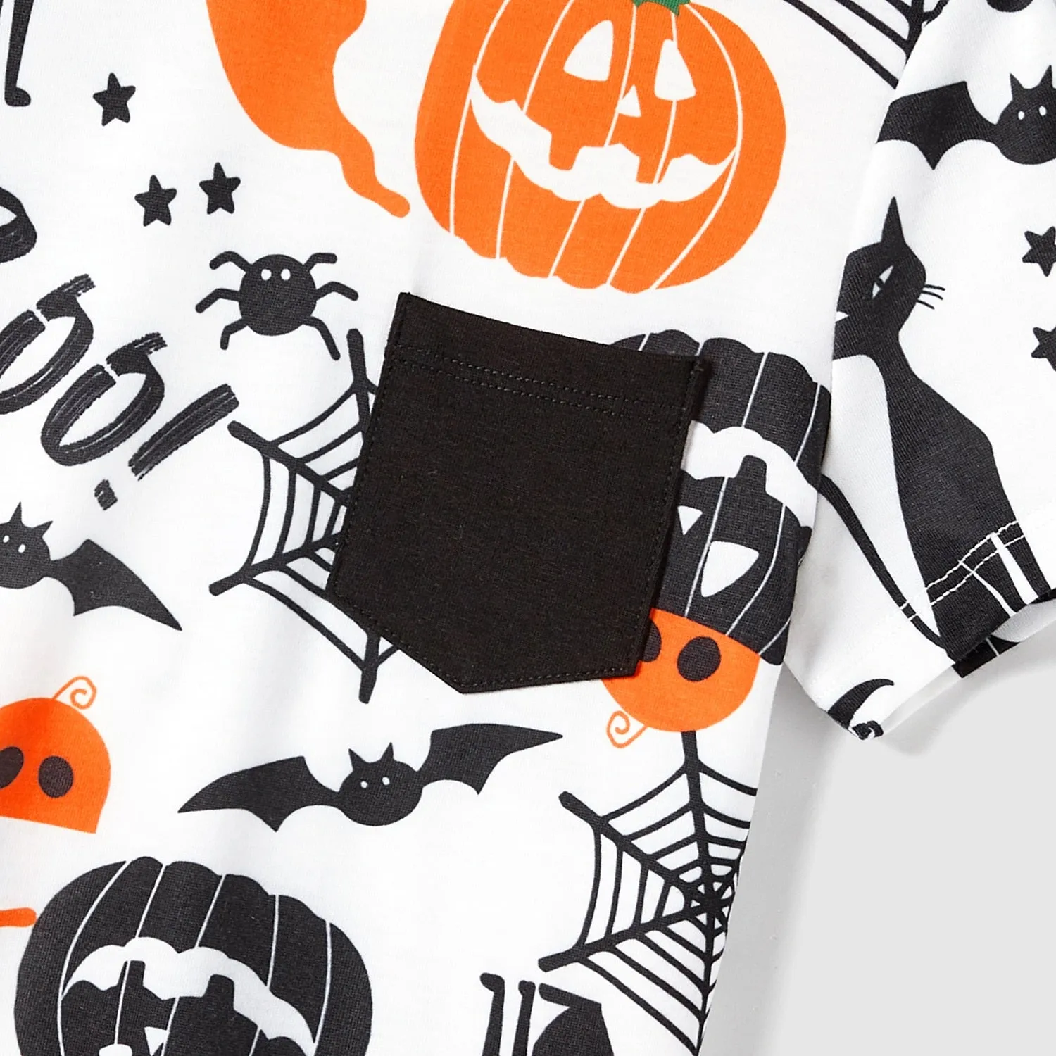 Halloween Family Matching  Dress Pumpkin Dresses and Short Sleeve T Shirt Tops Sets