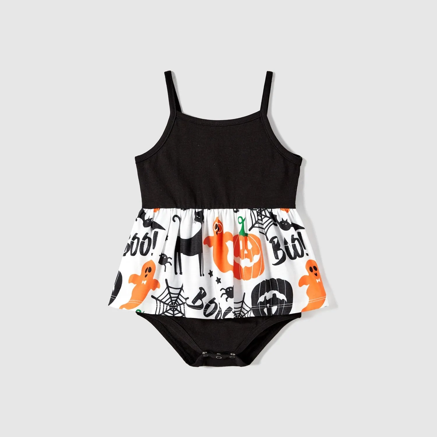 Halloween Family Matching  Dress Pumpkin Dresses and Short Sleeve T Shirt Tops Sets
