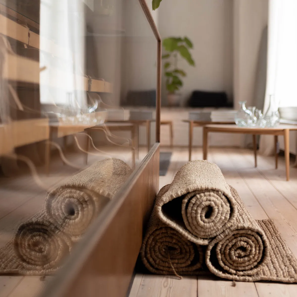 Hemp rug braid natural