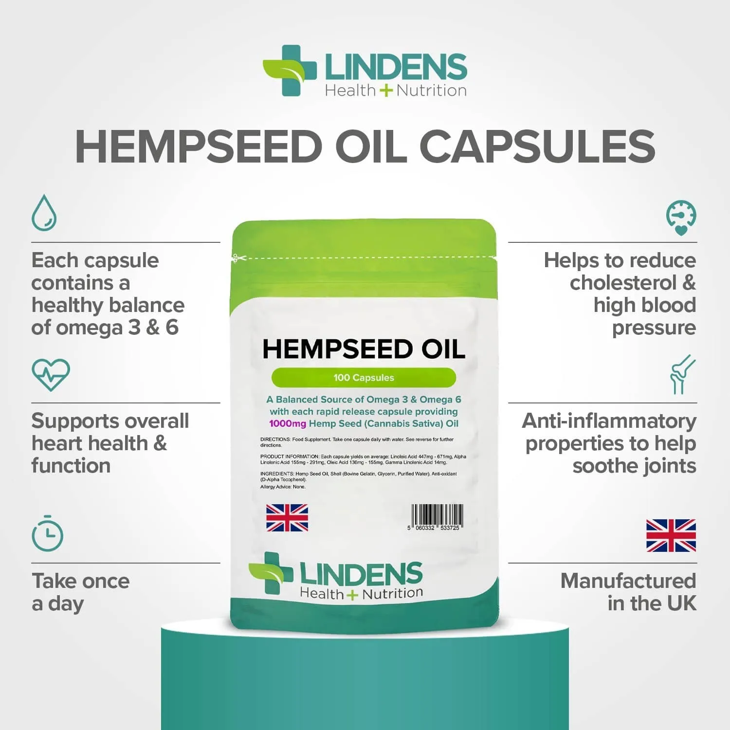 Hempseed Oil 1000mg Capsules