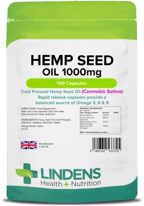 Hempseed Oil 1000mg Capsules