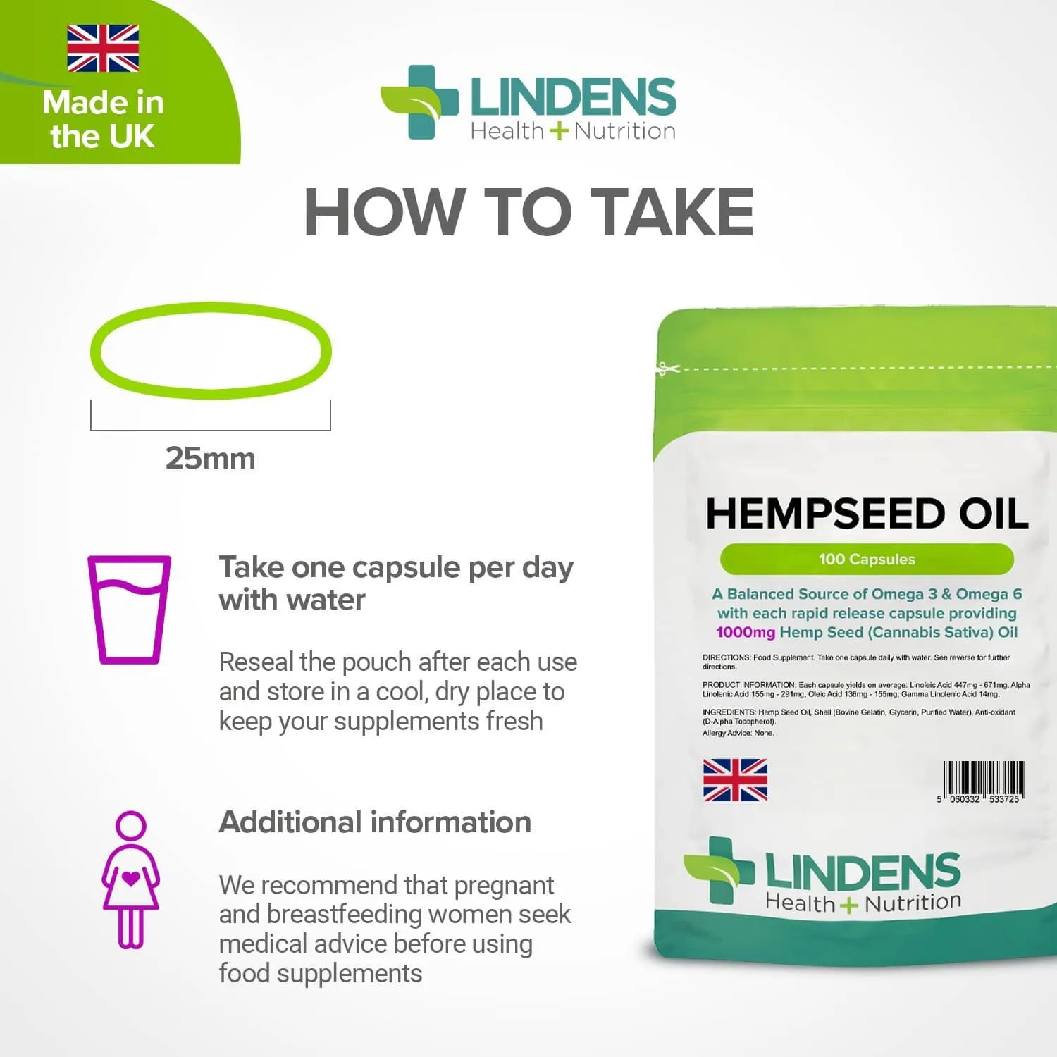 Hempseed Oil 1000mg Capsules