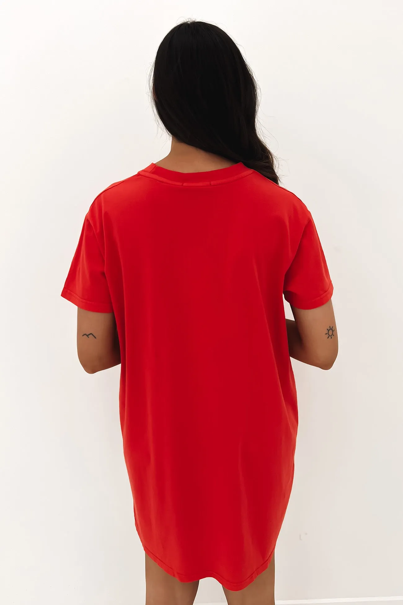 Heritage Tee Dress Red