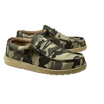 Hey Dude Men's Wally Canvas Camo Shoe