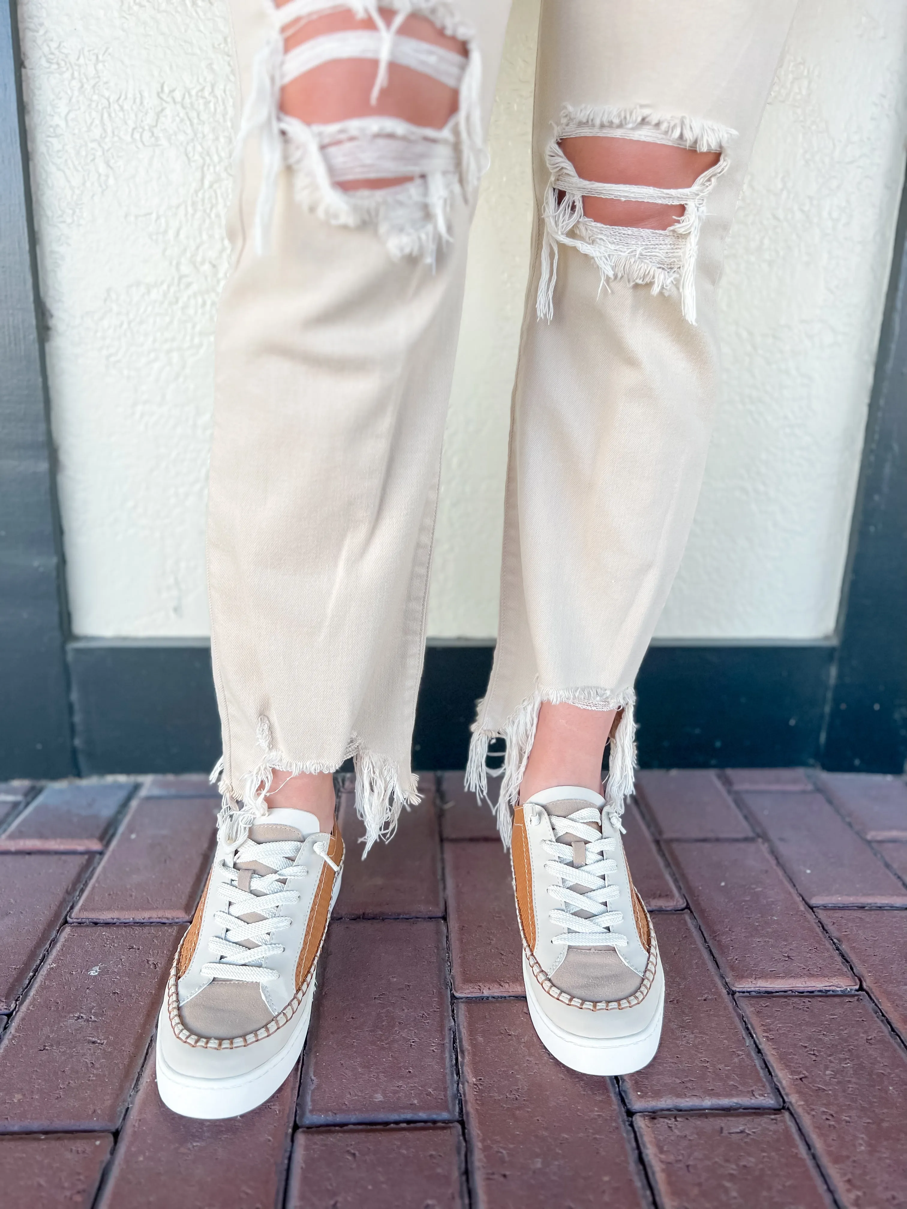 {Hidden} Happi High Rise Crop Flare-Khaki