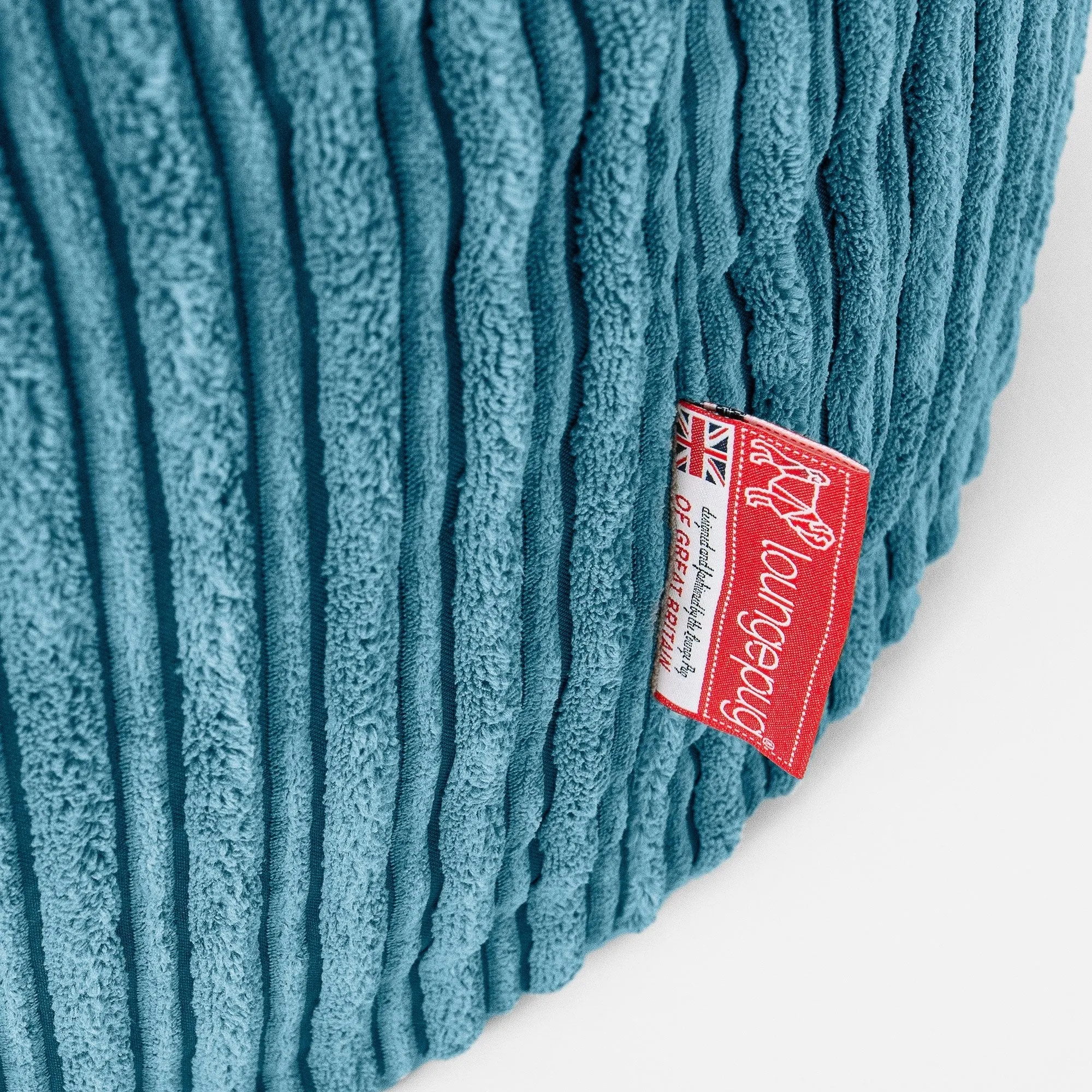 High Back Support Cuddle Cushion - Cord Aegean Blue