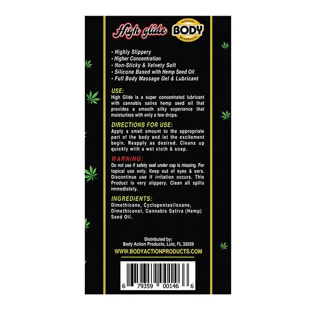 High Glide Erotic Lubricant Oz Bottle