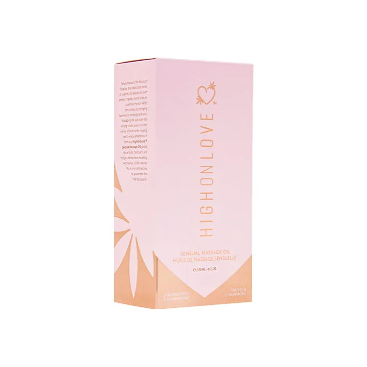 High On Love Strawberries & Champagne Massage Oil