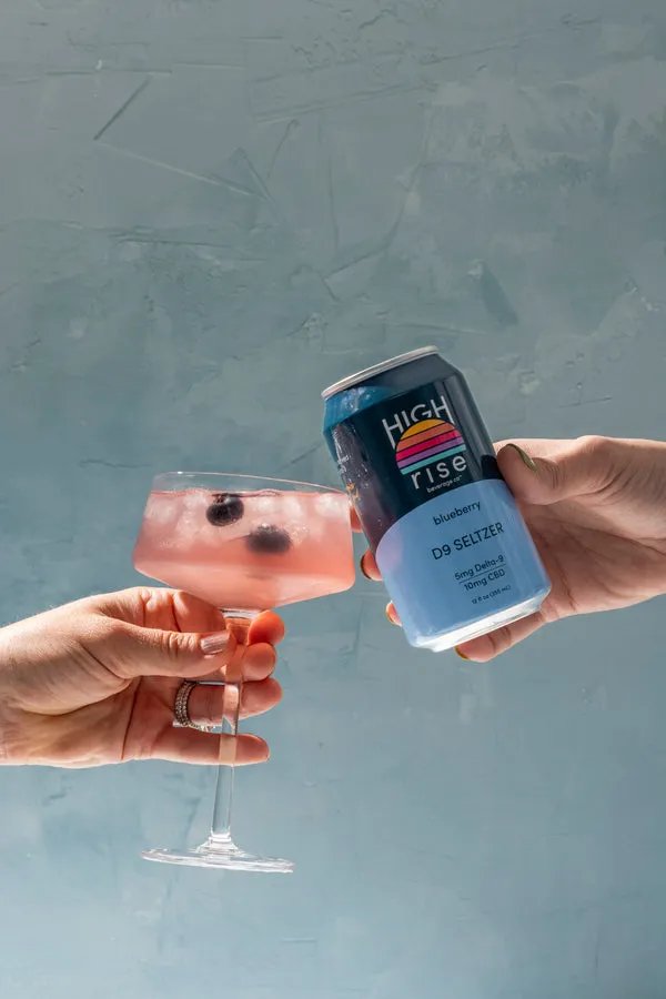 HIGH RISE DELTA 9 SELTZER 4PK - BLUEBERRY