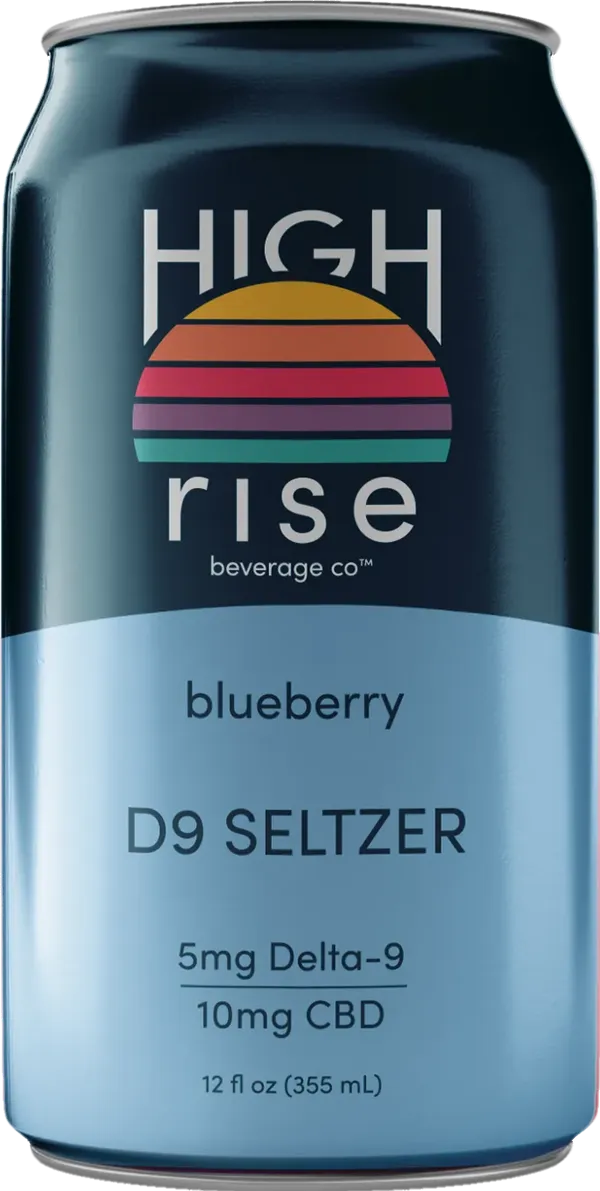 HIGH RISE DELTA 9 SELTZER 4PK - BLUEBERRY