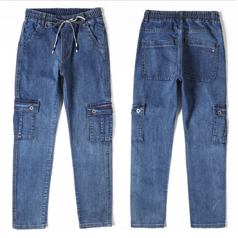 High Waist Jeans Pockets Decorated Jeans
