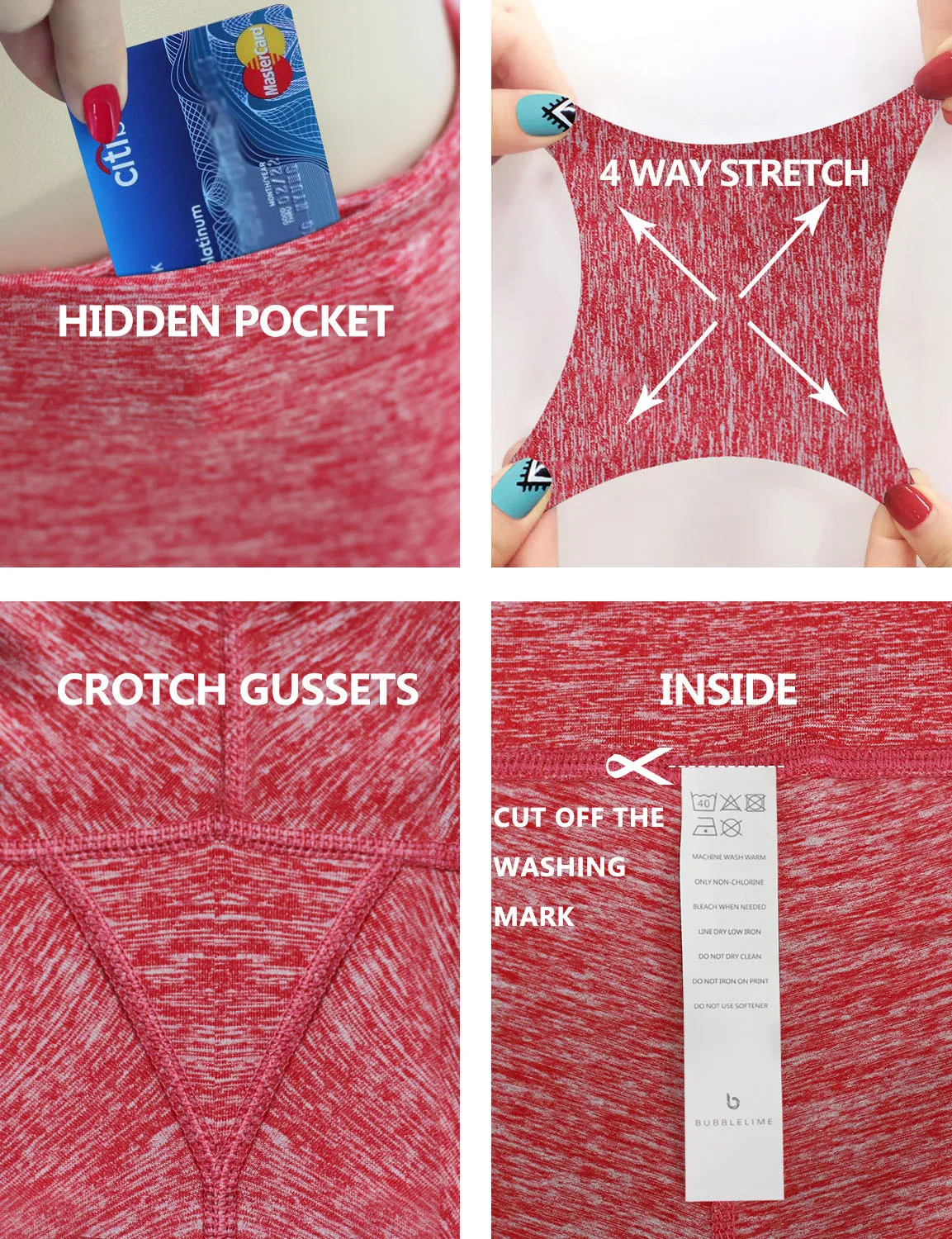 High Waist Pilates Pants heatherred_Pilates