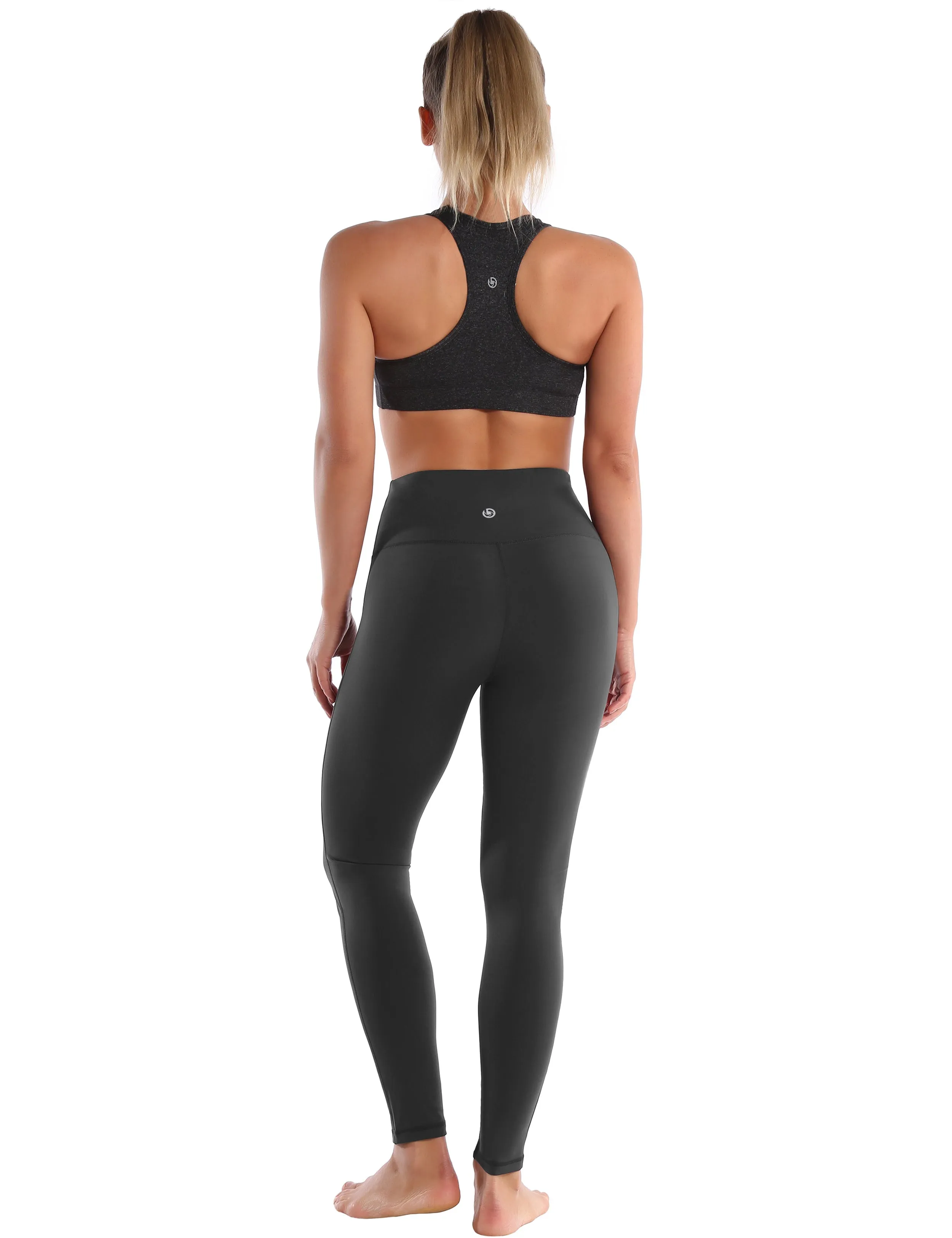 High Waist Side Line Gym Pants shadowcharcoal_Gym