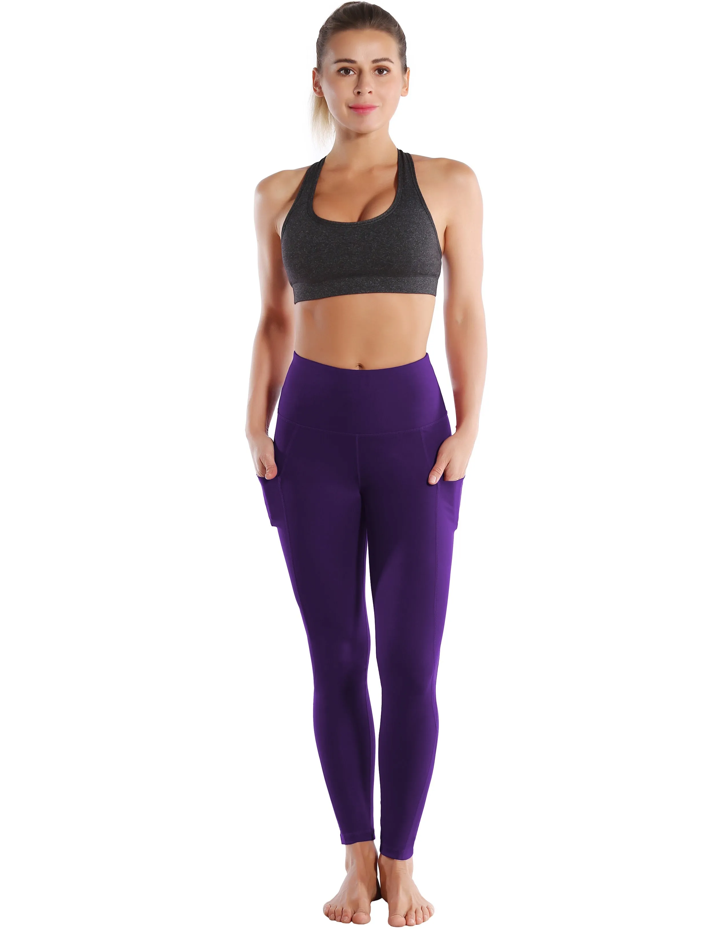 High Waist Side Pockets Yoga Pants grapevine_yoga