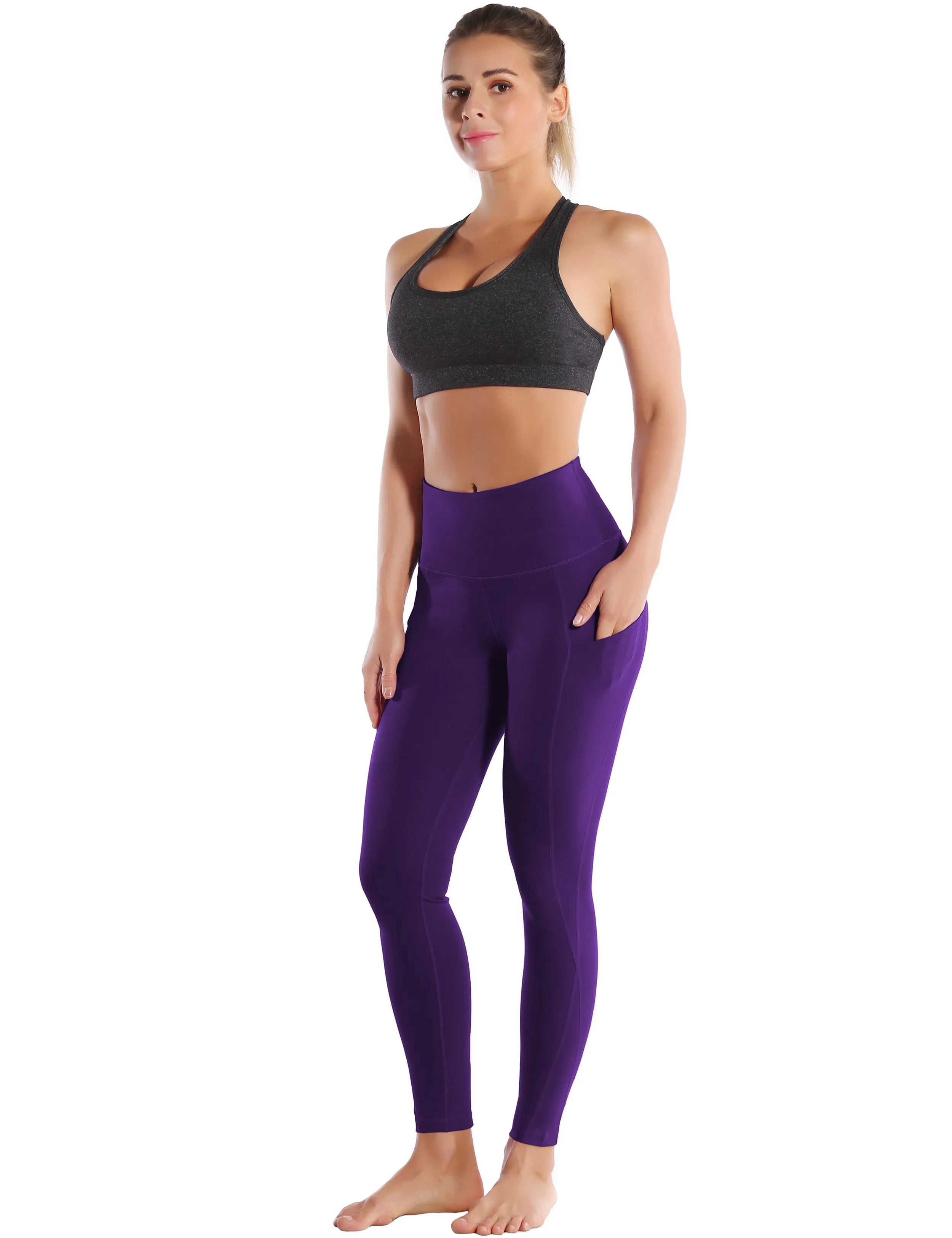 High Waist Side Pockets Yoga Pants grapevine_yoga