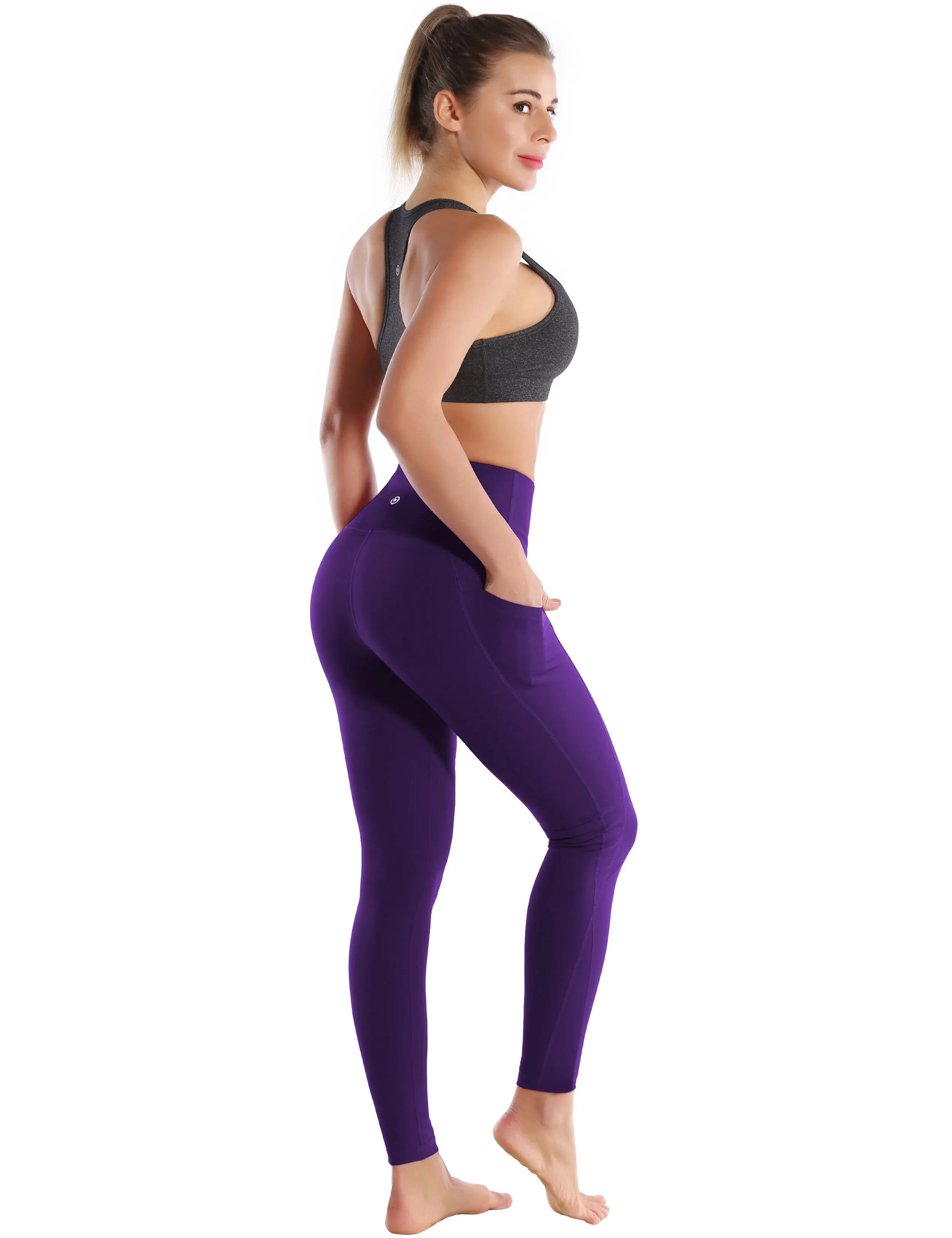 High Waist Side Pockets Yoga Pants grapevine_yoga