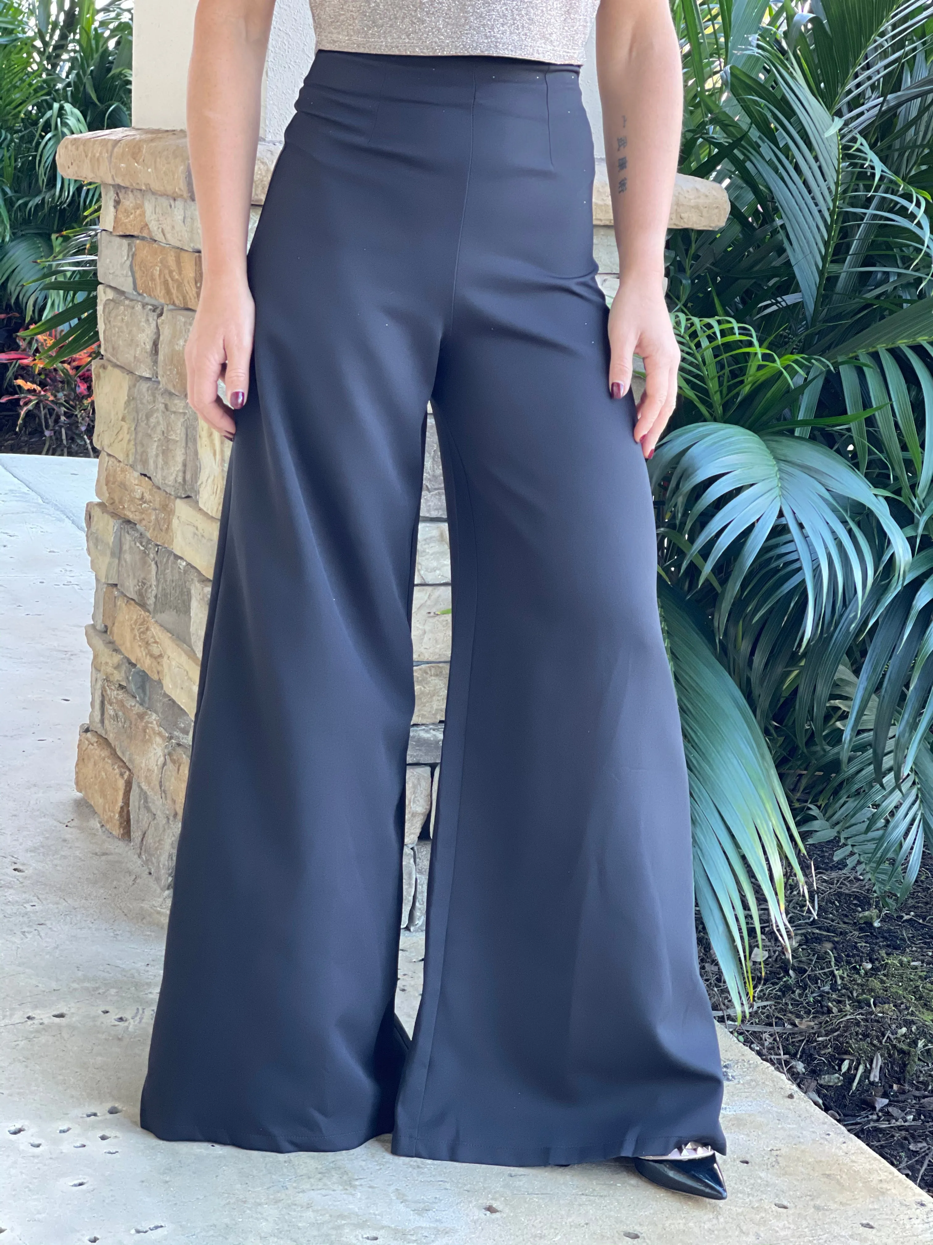 High Waist Wide Leg Flare Pants