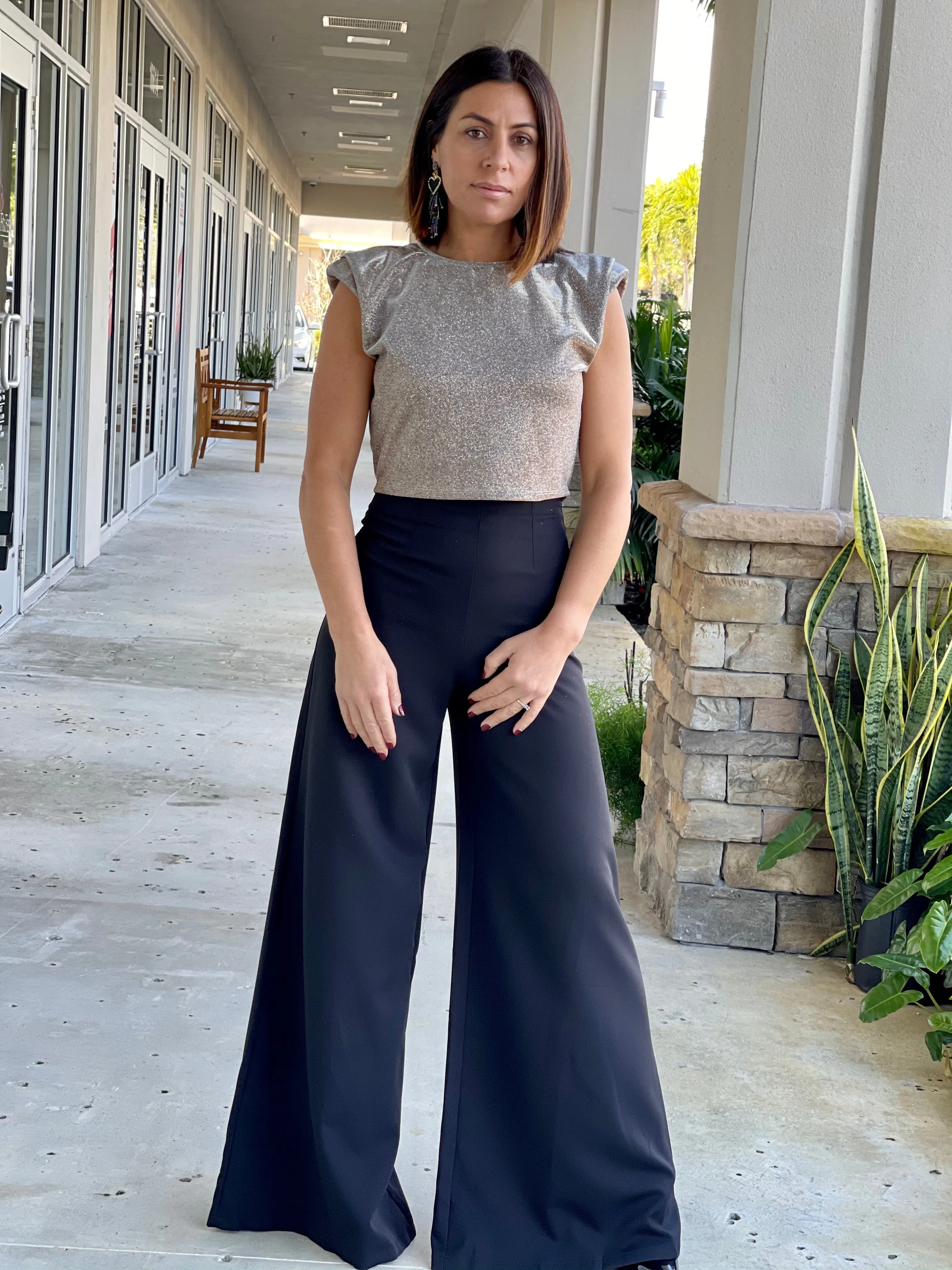 High Waist Wide Leg Flare Pants