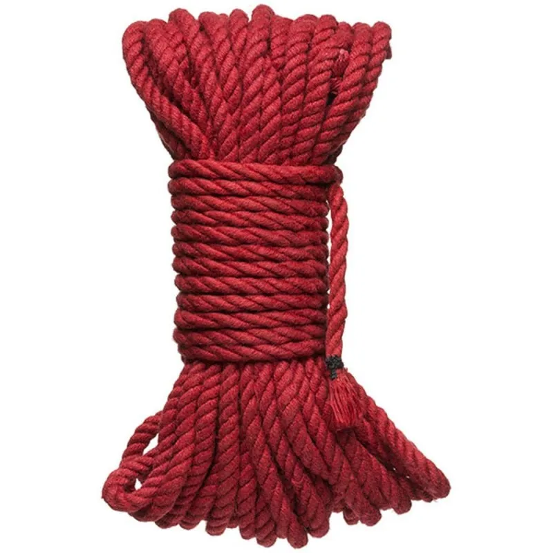 Hogtied - Bind & Tie - 6mm Hemp Bondage Rope - 50 Feet - Red