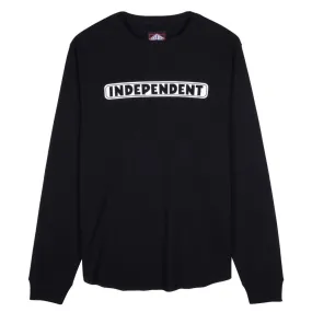 Independent L/S T-Shirt Bar Logo Thermal - Black