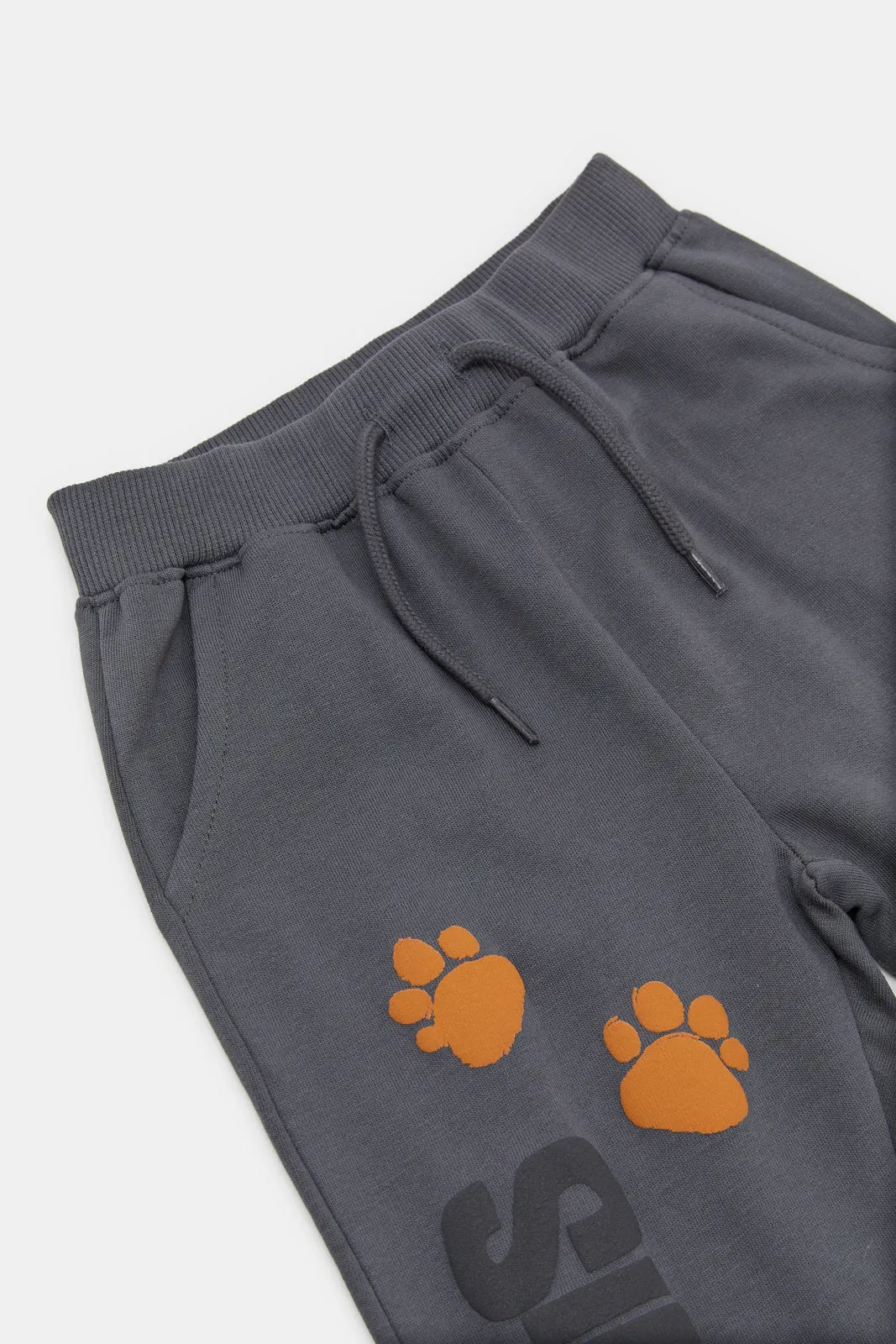 Infant Boys Brown And Charcoal Simba Print Set (2 Piece)