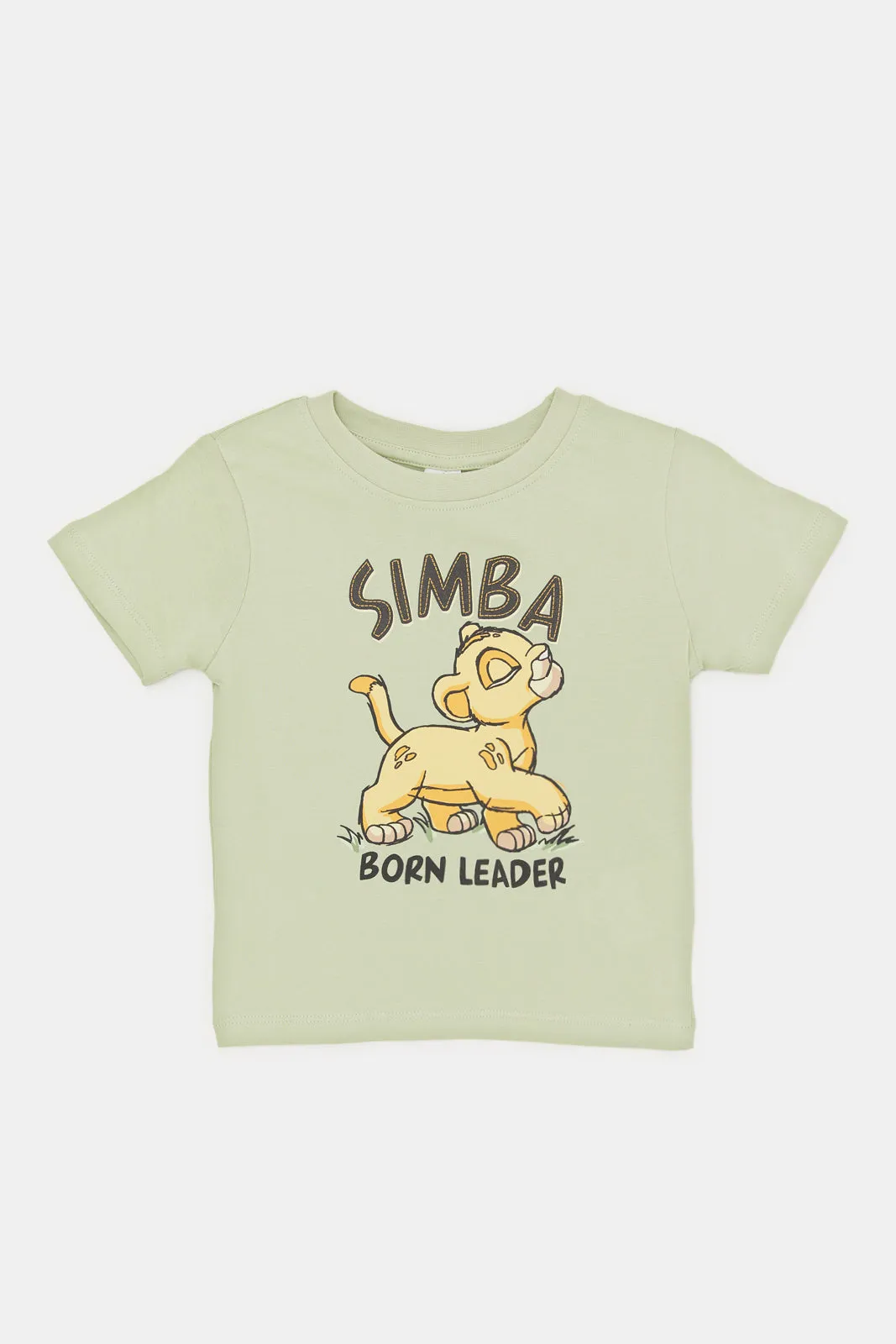 Infant Boys Green Simba Print Set (3 Piece)