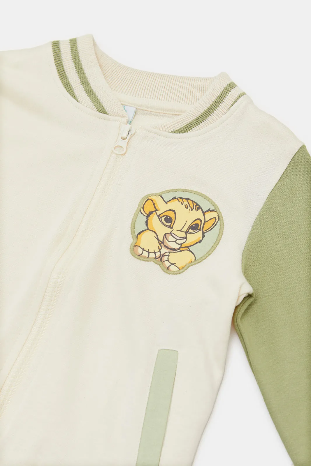 Infant Boys Green Simba Print Set (3 Piece)