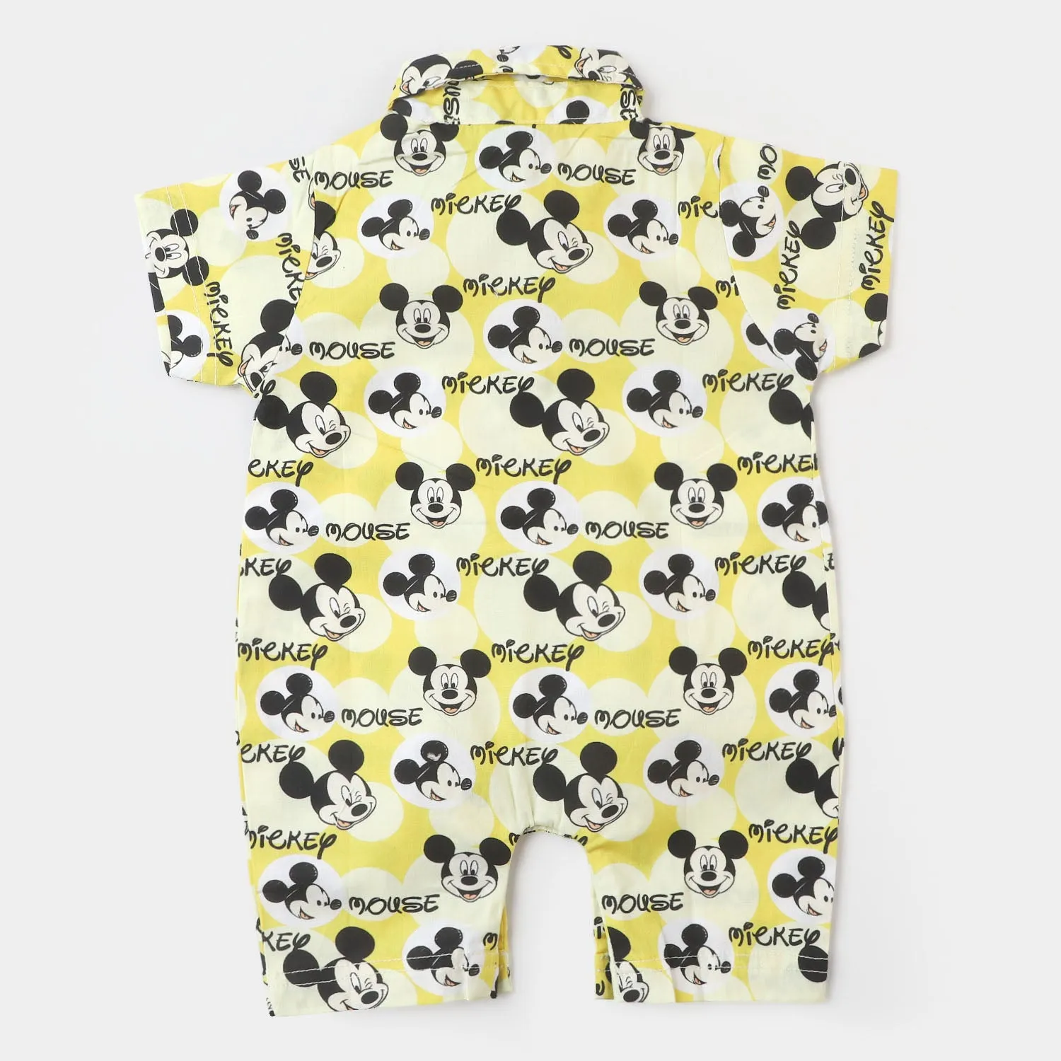 Infant Boys Woven Romper - Yellow