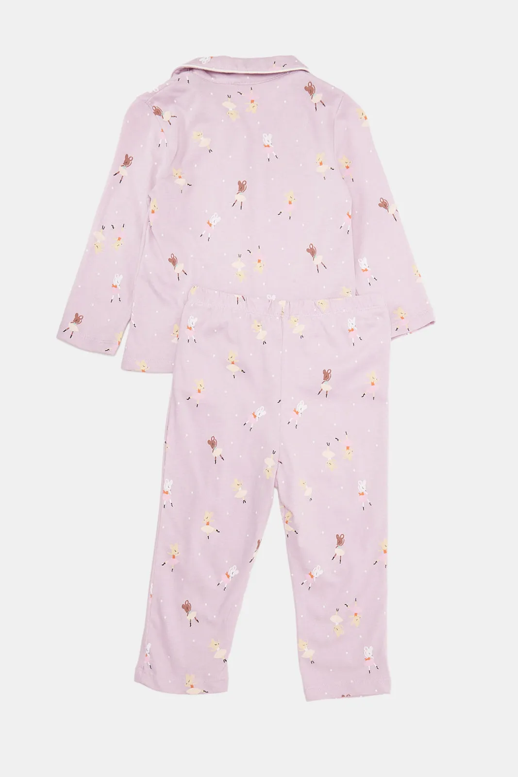 Infant Girls Lilac Printed Pyjama Set (2 Piece)