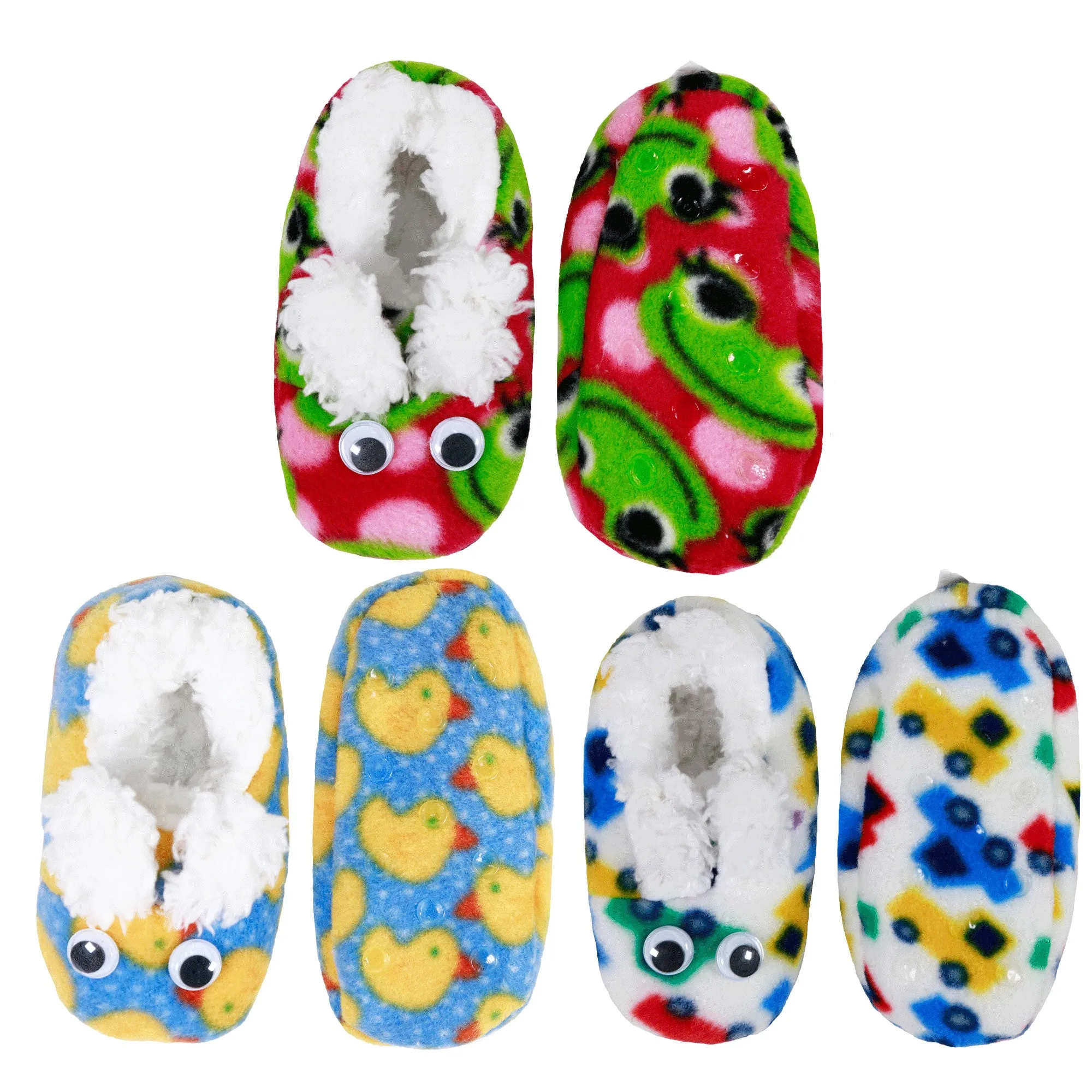 Infant Toddler Soft Furry Plush Cozy Fuzzy Nonslip Booties Slippers
