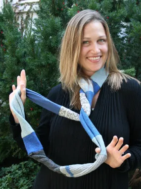 Infinity Scarf in Blue & Grey