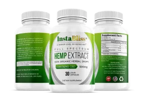 InstaBliss™ CBD Full Spectrum 500mg Capsules A Higher Level Of Nutrition™