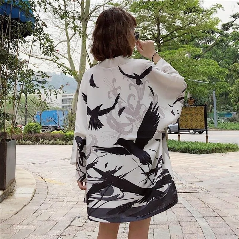 Japanese Kimono Cardigan Yatagarasu