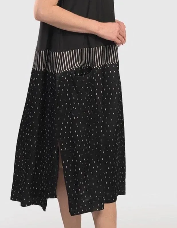 Jem Jersey & Satin Dress, Dot