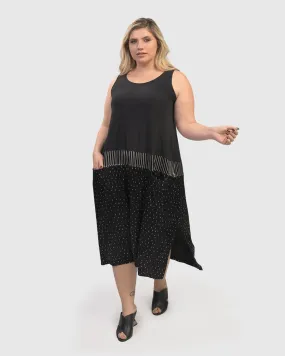 Jem Jersey & Satin Dress, Dot