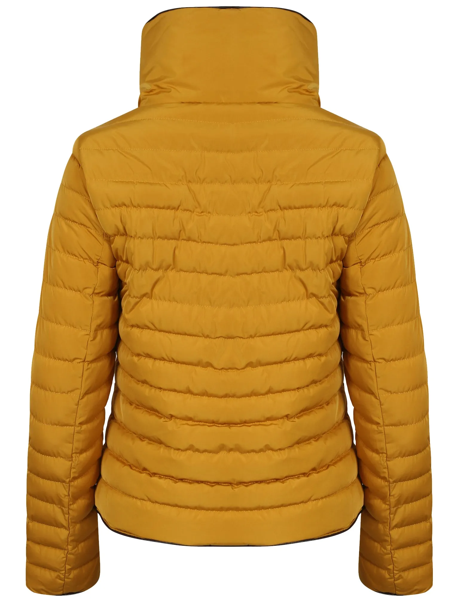 Jenny Funnel Neck Quilted Jacket in Old Gold - Tokyo Laundry