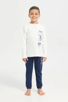 Junior Boys Grey Tshirt & Pajama Nightsuit