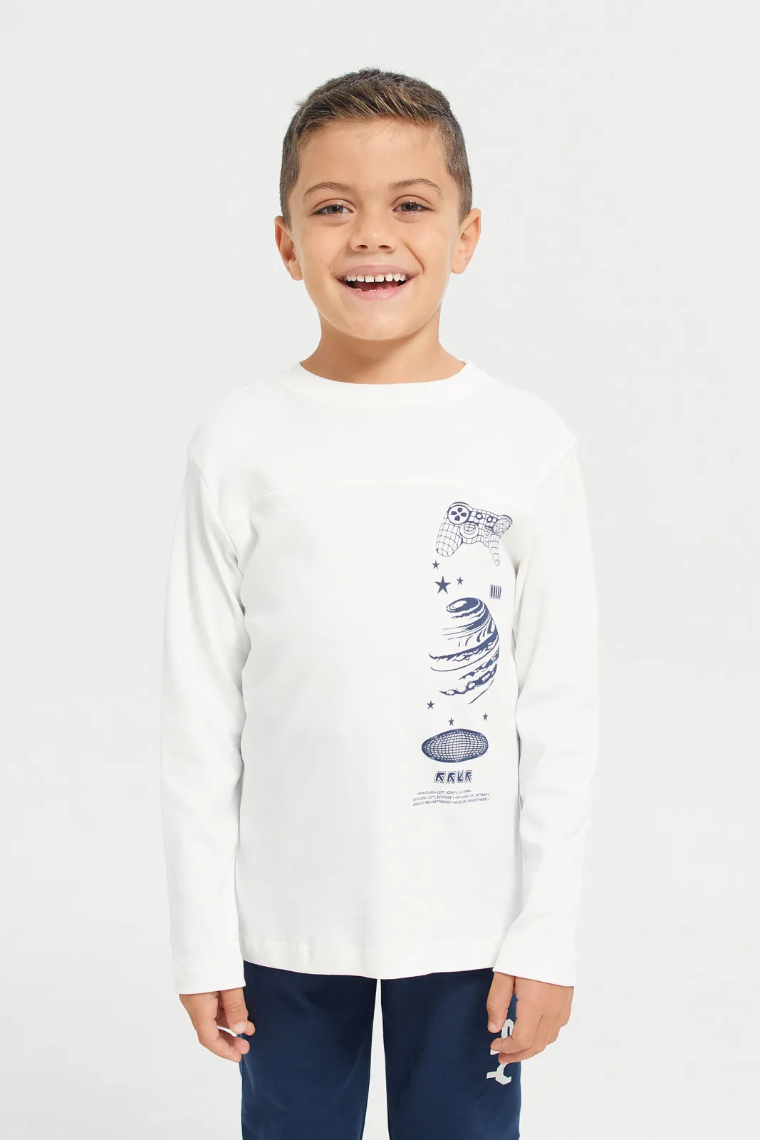 Junior Boys Grey Tshirt & Pajama Nightsuit