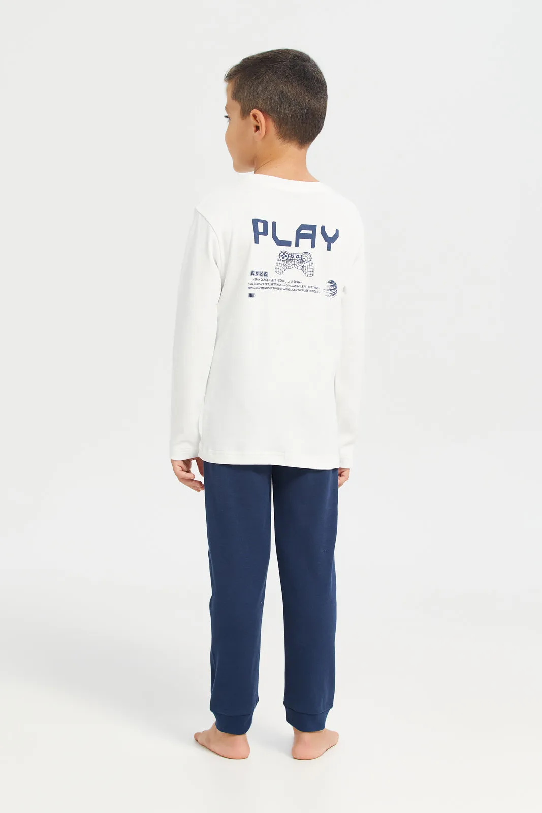 Junior Boys Grey Tshirt & Pajama Nightsuit