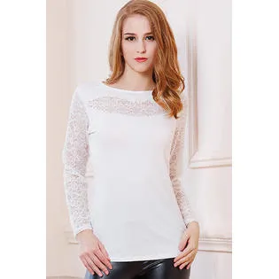 Ketty More Women High Round Hollow Neck Slim Shirt-KMWSB843