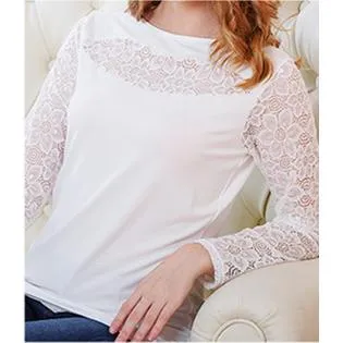 Ketty More Women High Round Hollow Neck Slim Shirt-KMWSB843