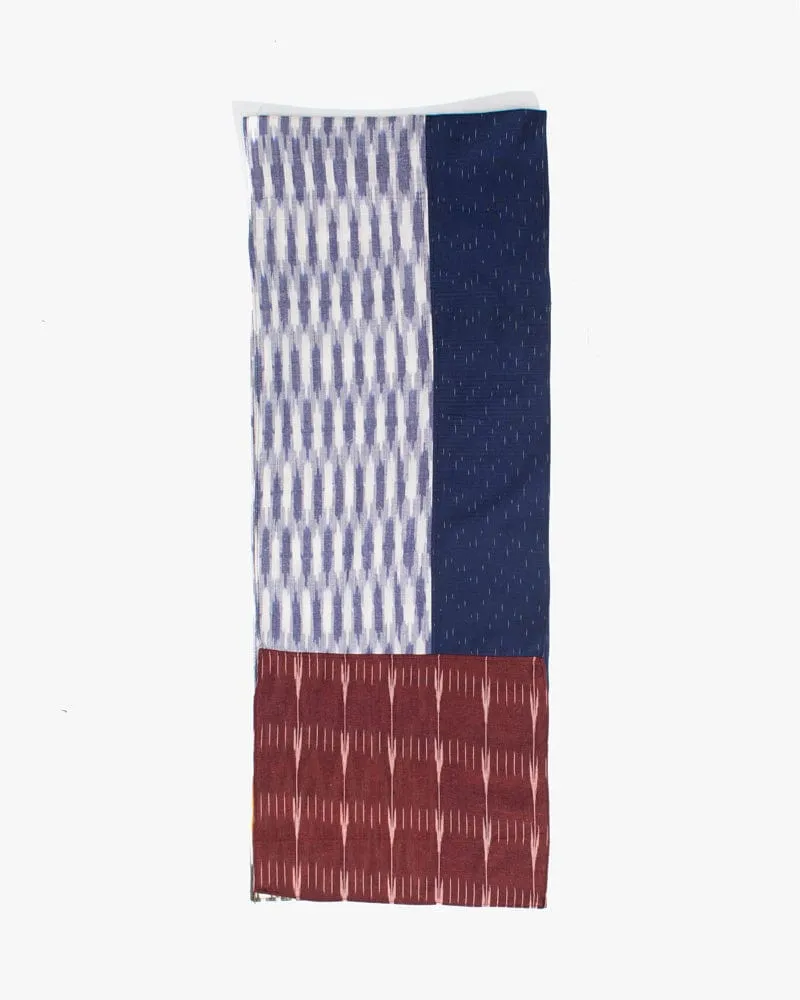 Kiriko Original Scarf, Indian Kasuri, Patchworked, #2