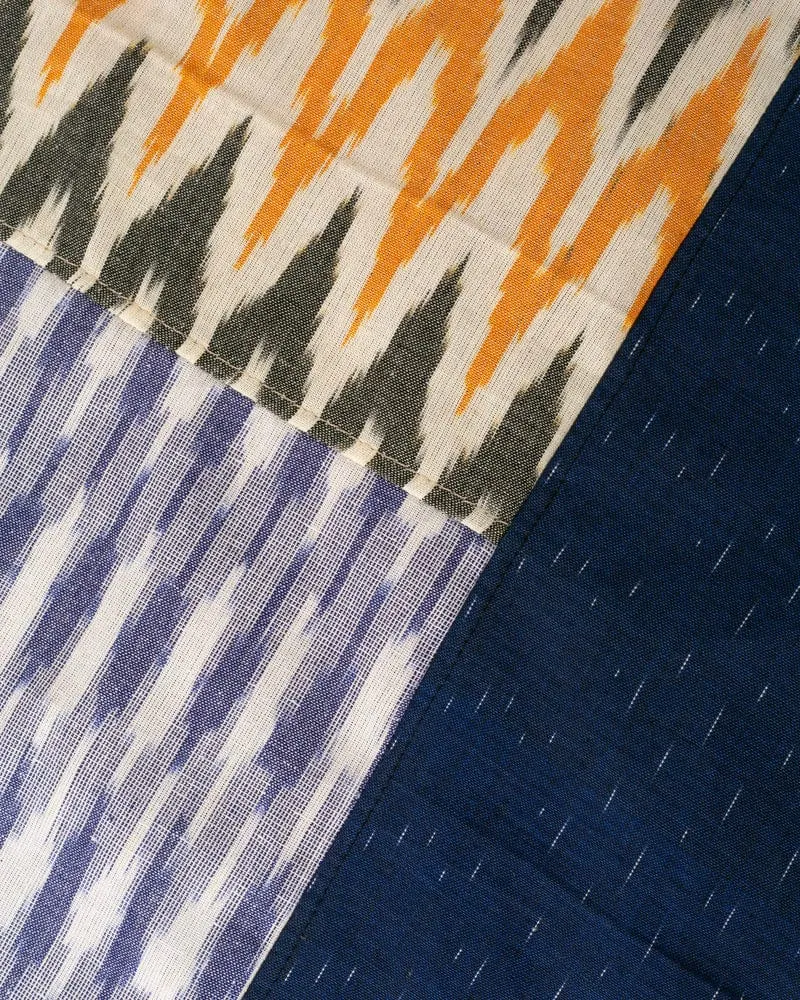 Kiriko Original Scarf, Indian Kasuri, Patchworked, #2