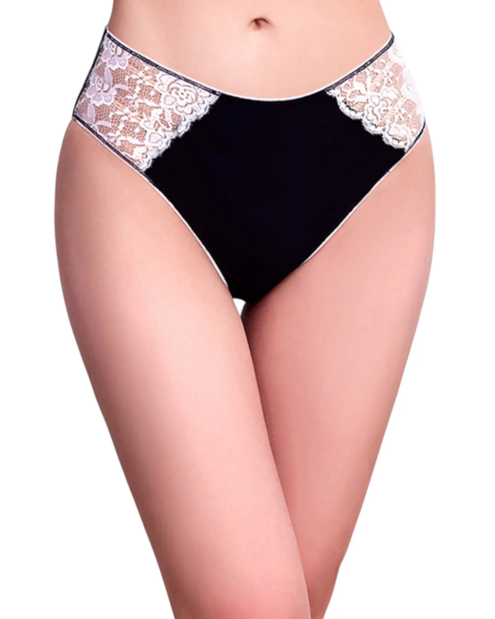 Laced-Up Comfort High-Waisted Cotton Bikini