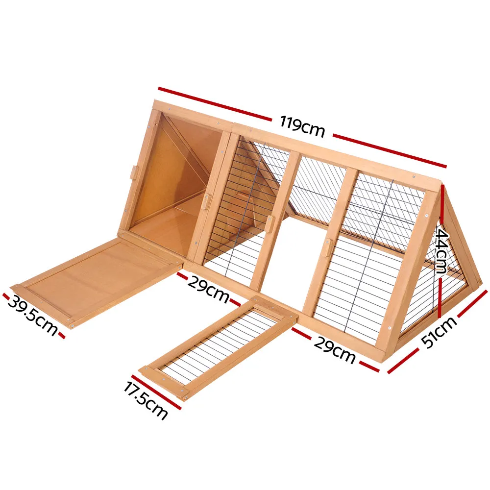 Large Wooden Rabbit & Chicken Coop, Enclosed Run - i.Pet