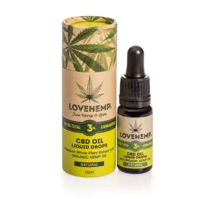 Love Hemp™ CBD Hemp Oil 10ml ‐ 300mg 3% CBD CBDa
