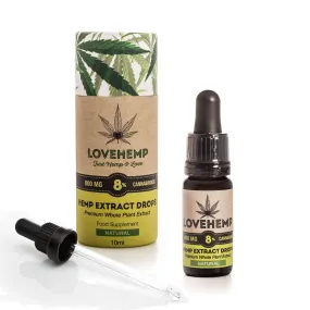 Love Hemp™ CBD Hemp Oil 10ml ‐ 800mg 8% CBD CBDa
