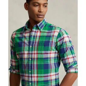 Madras Check Shirt - Green/Navy Multi