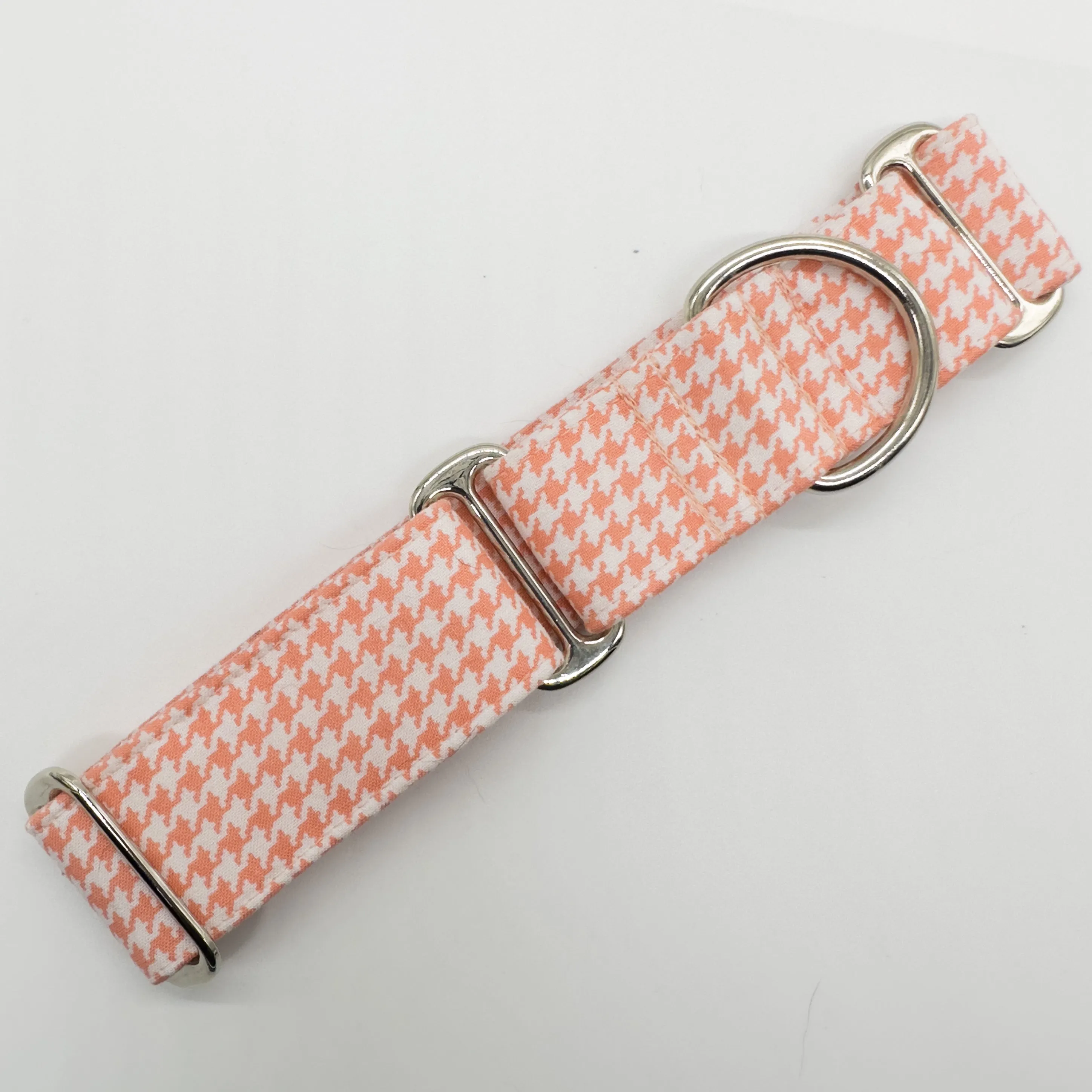 Martingale Collar - Houndstooth Peach